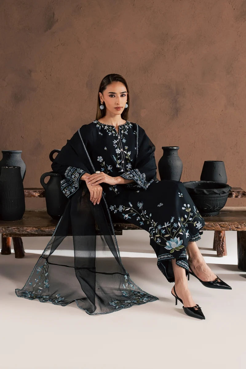 Batik Filled Embroidery Cambric 3 Piece Pret