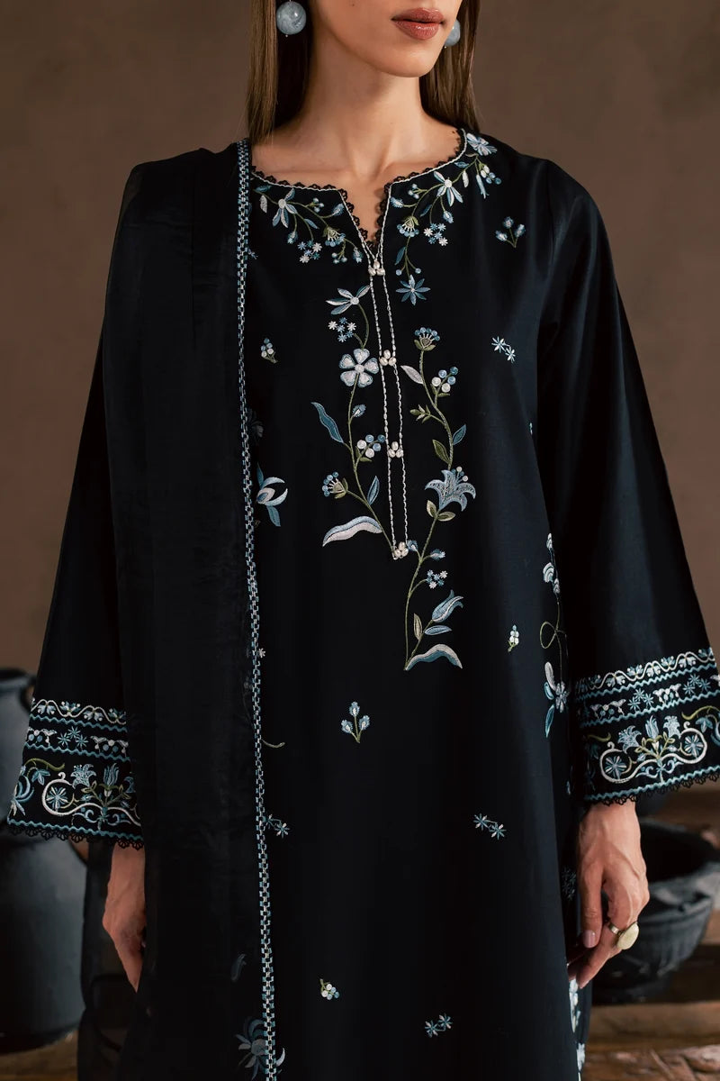 Batik Filled Embroidery Cambric 3 Piece Pret