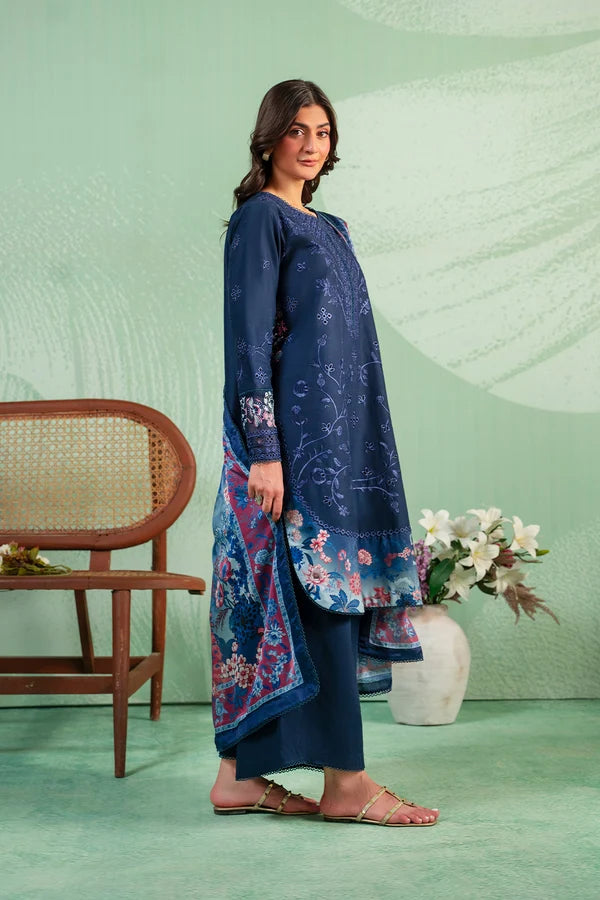 Aurora MSS5995 Neon Navy 3 Piece Embroidered Lawn Pret