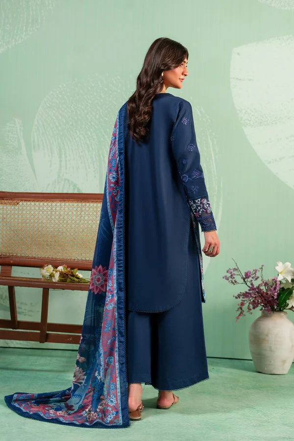 Aurora MSS5995 Neon Navy 3 Piece Embroidered Lawn Pret