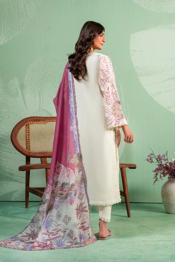 Pearl Whisper MSS6000 Cream 3 Piece Embroidered Lawn Pret